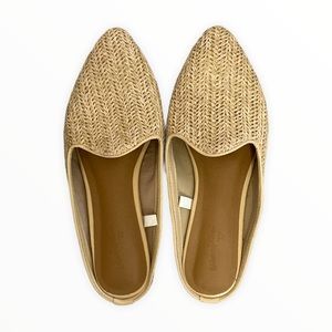 Universal Thread Woven Backless Mules Tan 7.5